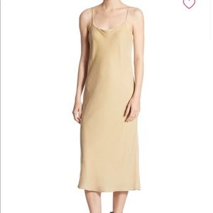 Vince gold velvet cami dress